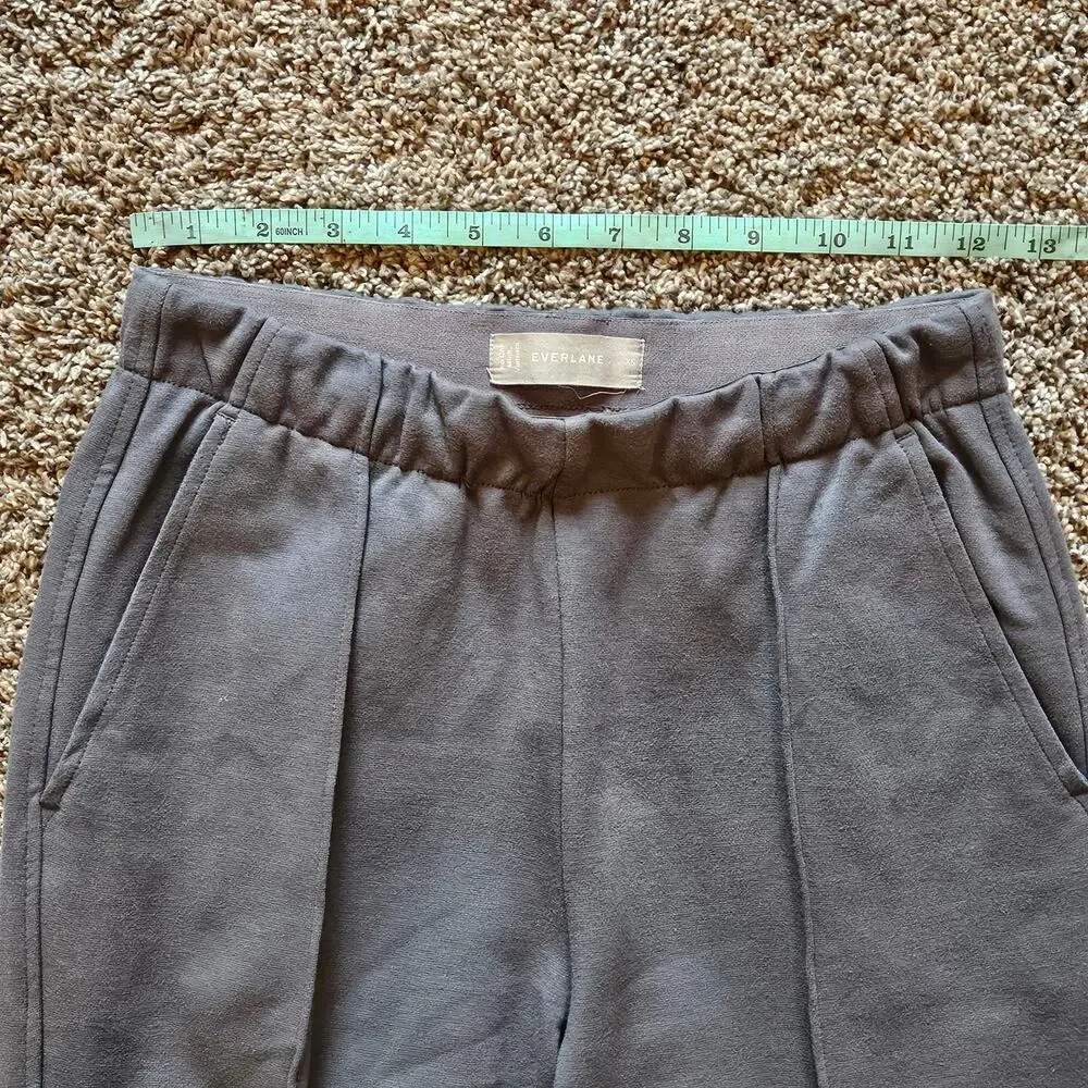 Everlane Dream Pant Womens Size XS Elastic Waist Double Knit Pintuck Tapered Leg